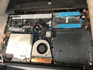 Damaged laptop screen