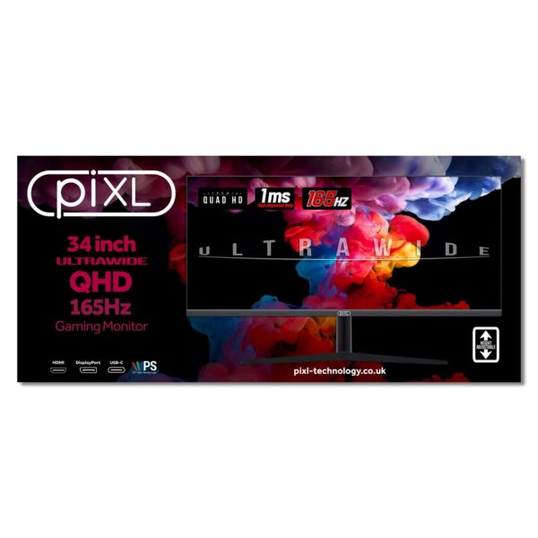 piXL's  34-inch WQHD UltraWide 165Hz gaming monitor - Image 5