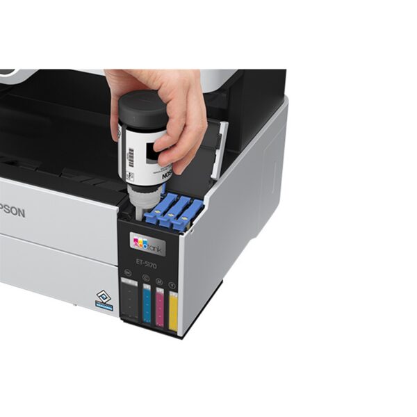 Epson EcoTank ET-5170 Inkjet Printer, Multifunction, A4, Wifi, Ethernet, ADF, Fax, LCD Touchscreen ( Office printer ) - Image 2