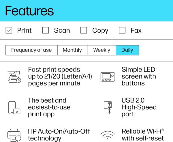 HP LaserJet M110w Wireless  (Print only ) - Image 10