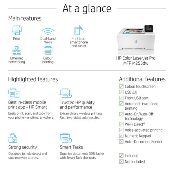 HP Color LaserJet Pro M255dw Wireless Colour printer - Image 3