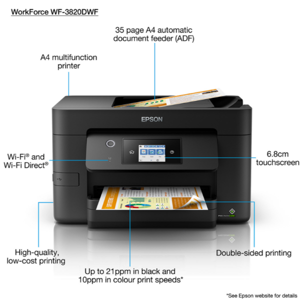 Workforce Pro WF-3820DWF Wireless All-In-One Inkjet - Image 15
