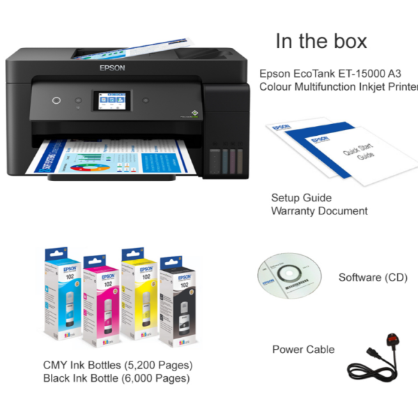 Epson EcoTank ET-15000 A4 Colour Multifunction Inkjet Printer - Image 10
