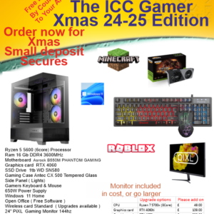 AMD  Ryzen5  5600 "ICC GAMER 24-25 XMAS ( Complete package)