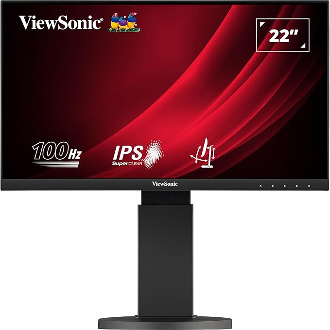 Viewsonic 22" VG2208A-HD Full HD, Monitor, 1080p, 1920 x 1080 Resolution, 100Hz, HDMI, VGA, DisplayPort, Height Adjustable - Image 3