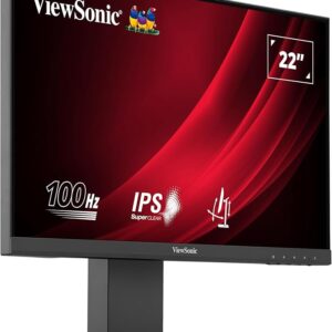 Viewsonic 22" VG2208A-HD Full HD, Monitor, 1080p, 1920 x 1080 Resolution, 100Hz, HDMI, VGA, DisplayPort, Height Adjustable