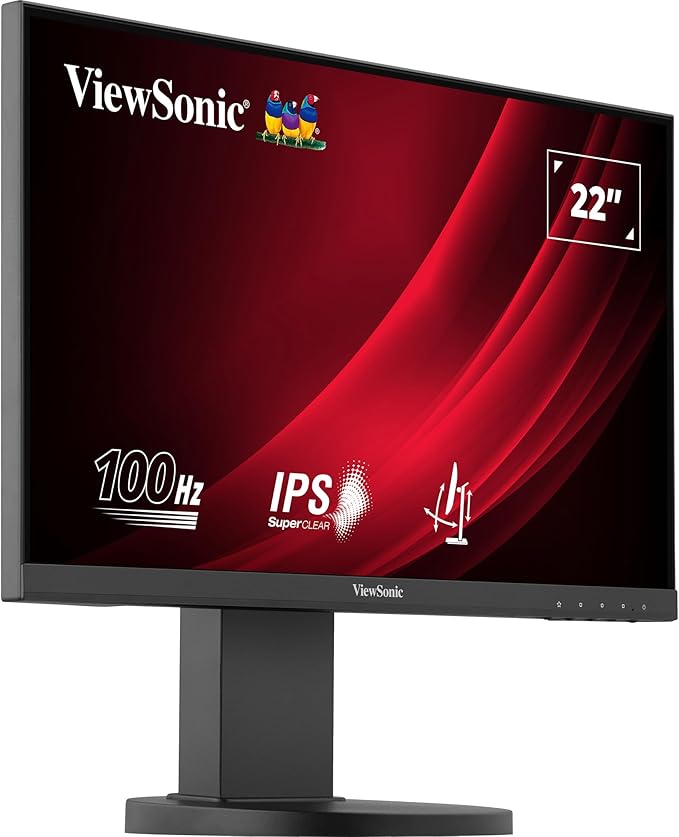 Viewsonic 22" VG2208A-HD Full HD, Monitor, 1080p, 1920 x 1080 Resolution, 100Hz, HDMI, VGA, DisplayPort, Height Adjustable