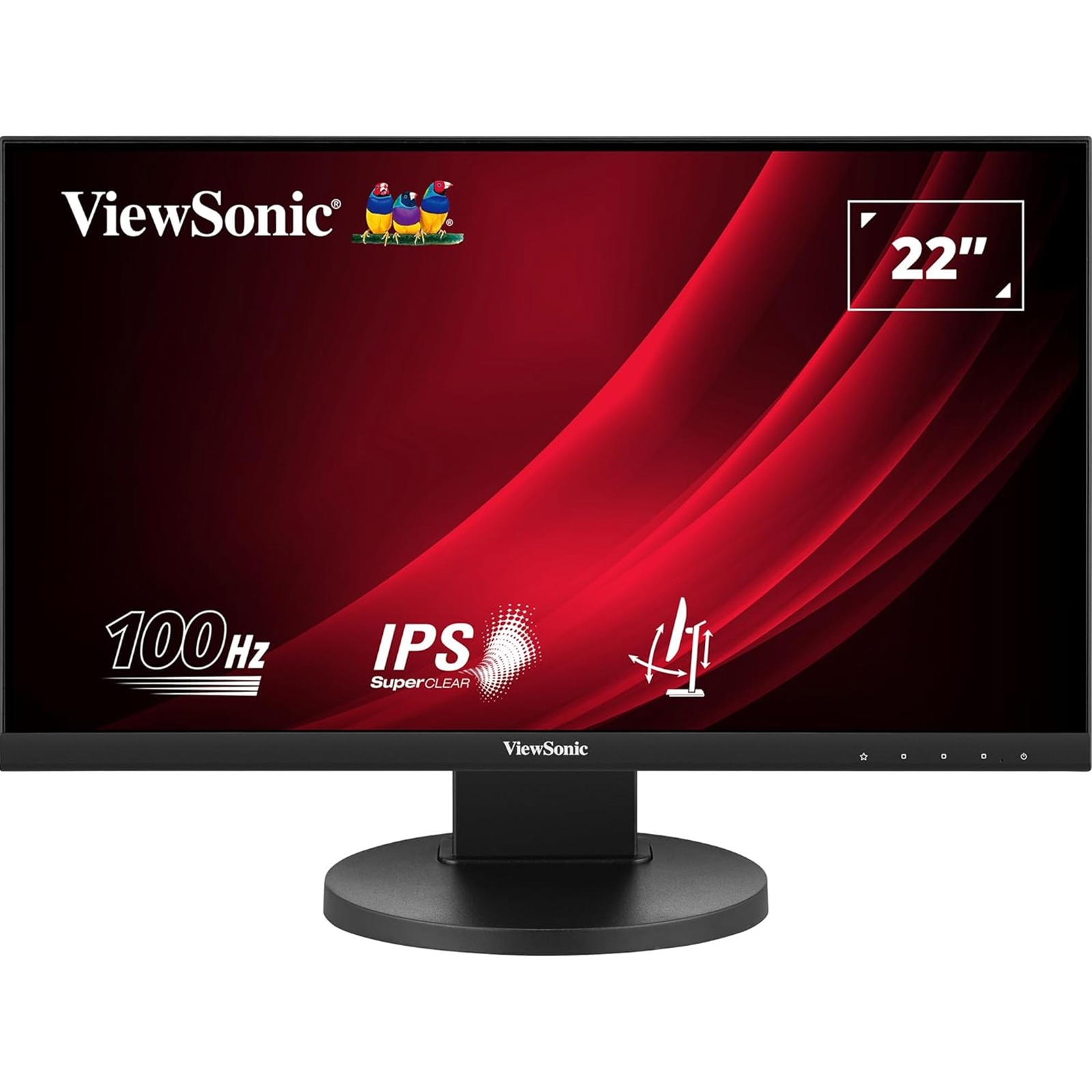 Viewsonic 22" VG2208A-HD Full HD, Monitor, 1080p, 1920 x 1080 Resolution, 100Hz, HDMI, VGA, DisplayPort, Height Adjustable - Image 7
