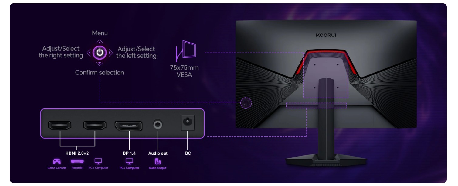 KOORUI G2721P 27-inch IPS QHD 200Hz Budget Gaming Monitor - Image 2