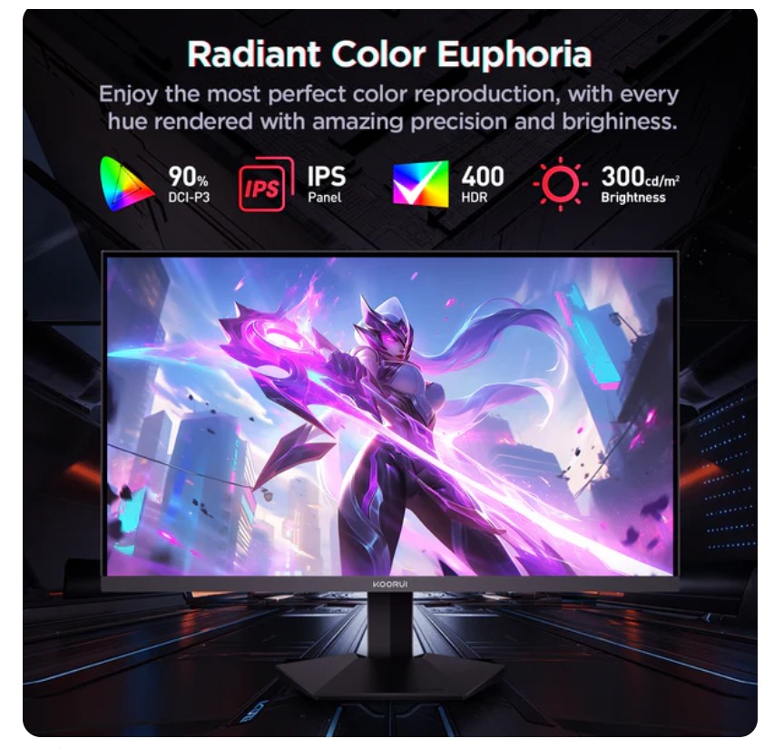 KOORUI G2721P 27-inch IPS QHD 200Hz Budget Gaming Monitor - Image 8