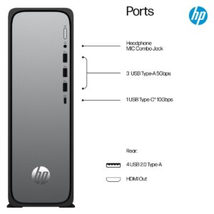 HP OmniDesk Slim Tower STARTER SYSTEM  INTEL CORE I3 8GB RAM 256GB SSD  Windows 11 Home