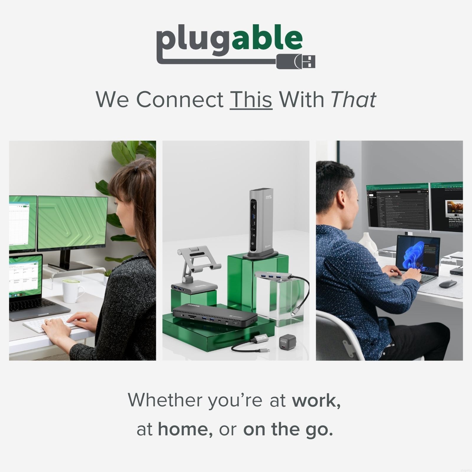 Plugable UD-3900 USB-A/USB-C Dual Monitor Universal DisplayLink Certified Docking Station - Image 8