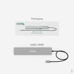 Plugable USBC-11IN1E 11 in 1 Portable USB-C Ethernet Docking Station