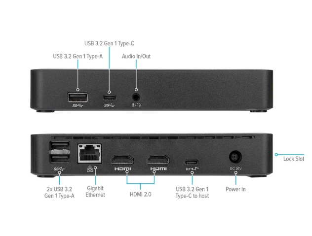 Universal USB-C Dual 4K Docking Station with 65W Power Delivery Model Number:DOCK310EUZ Display Link - Image 7